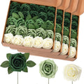 100 Pieces Artificial Foam Rose Flowers Faux Bouquet - 100 Foam Rose