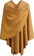 PULI Womens Large Cross Front Poncho Sweater Wrap Topper - Elegant but