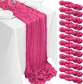 Hot Pink Cheesecloth Table Runner 35x120in 12 Pack - Party Ready