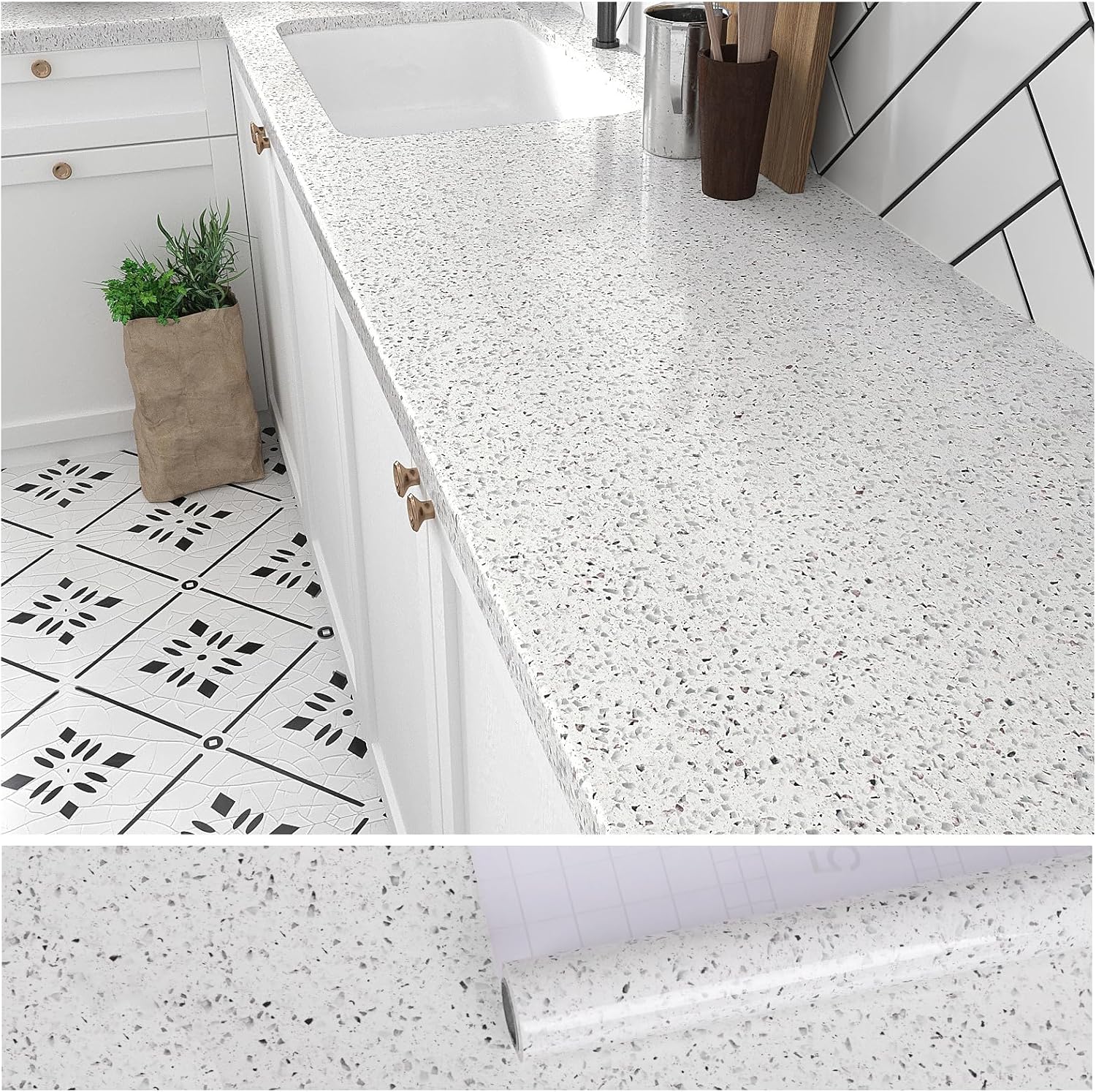 VEELIKE Granite Countertop Contact Paper for Easy Home Upgrade