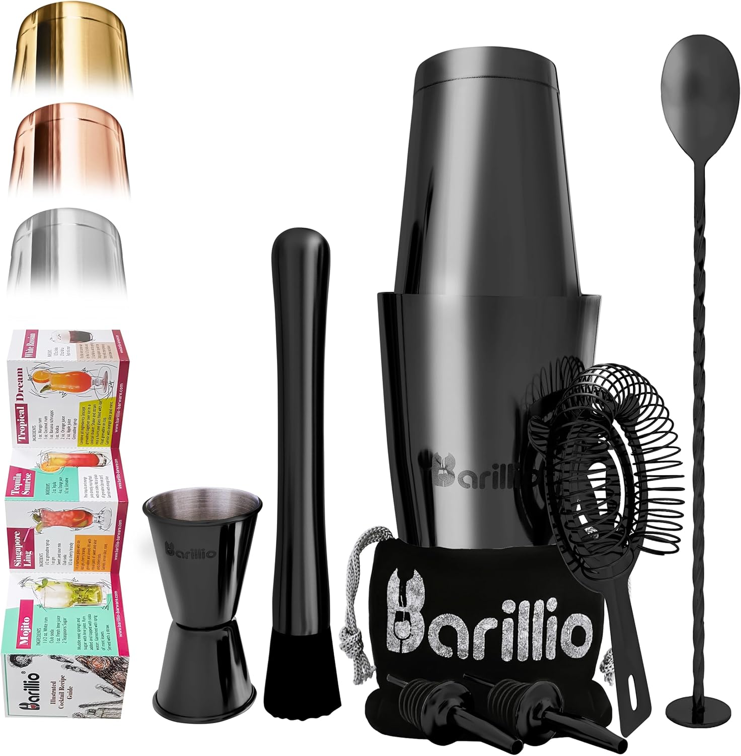 Barillio Stainless Steel Boston Shaker Set - Mixology Mastery