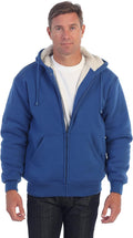 Gioberti Mens Soft Heavyweight Sherpa Lined Fleece Hoodie Jacket