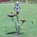 38 in Birdbath for Outdoors 3-in-1 Bird Feeder and House - Sturdy