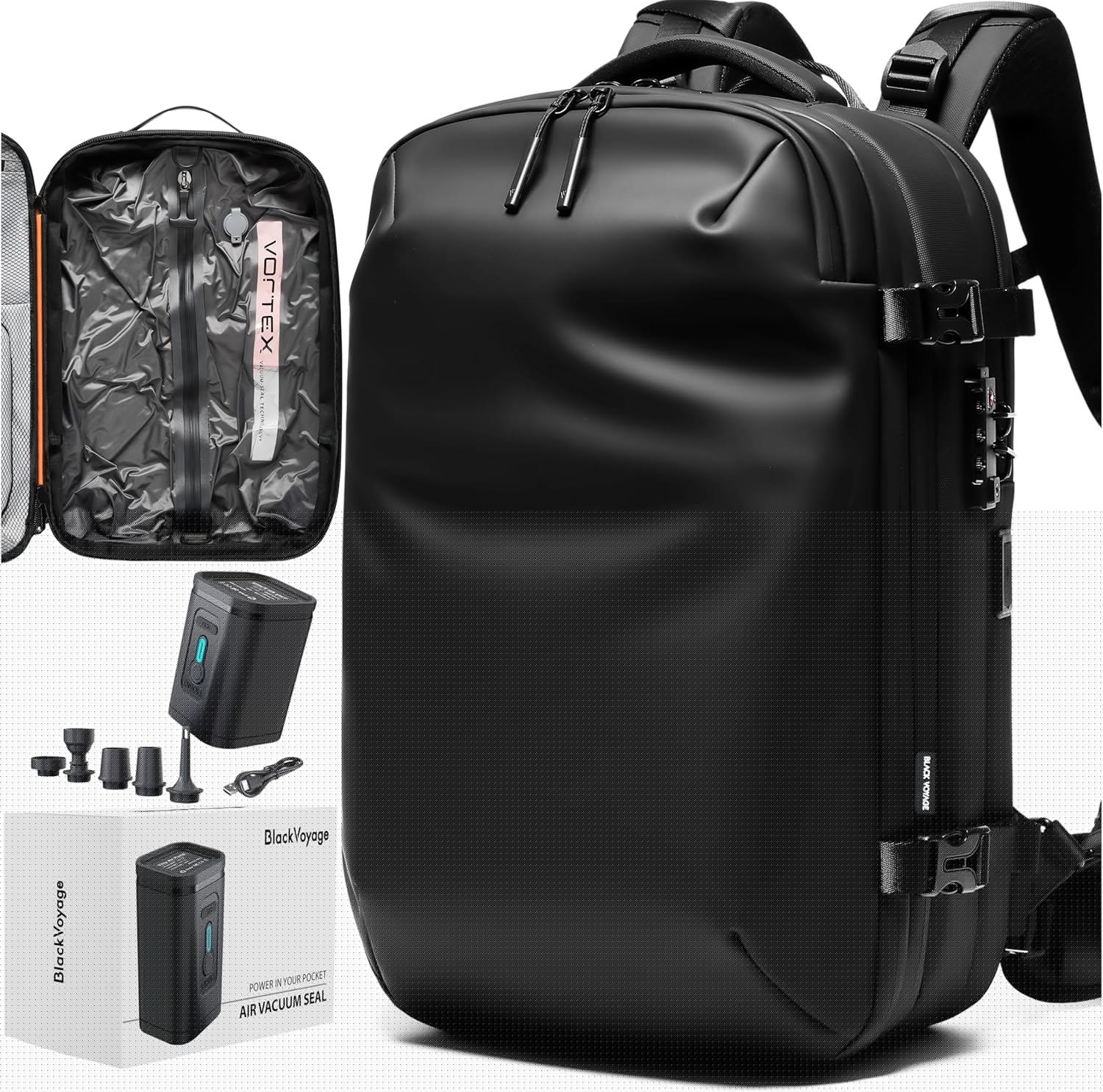 Vortex Vacuum Seal Travel Backpack 60L with Air Compression