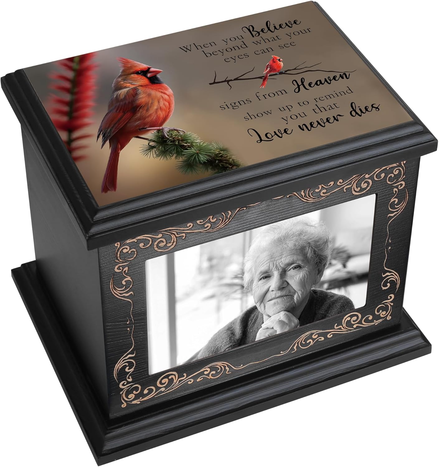 Cremation Urns for Human Ashes with Photo Frame and Design