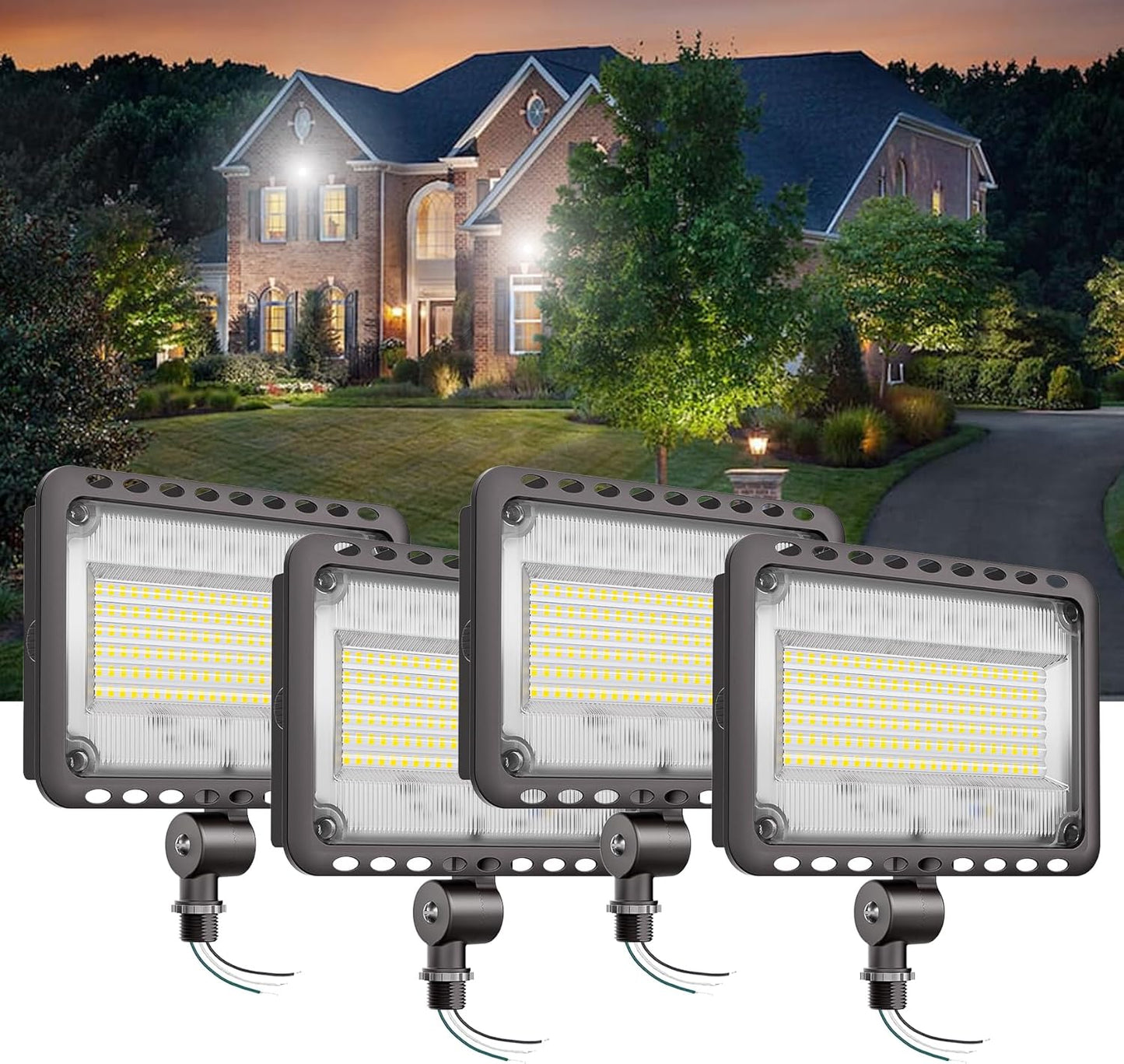 CINOTON 120W LED Flood Lights for Outdoor Security Lighting