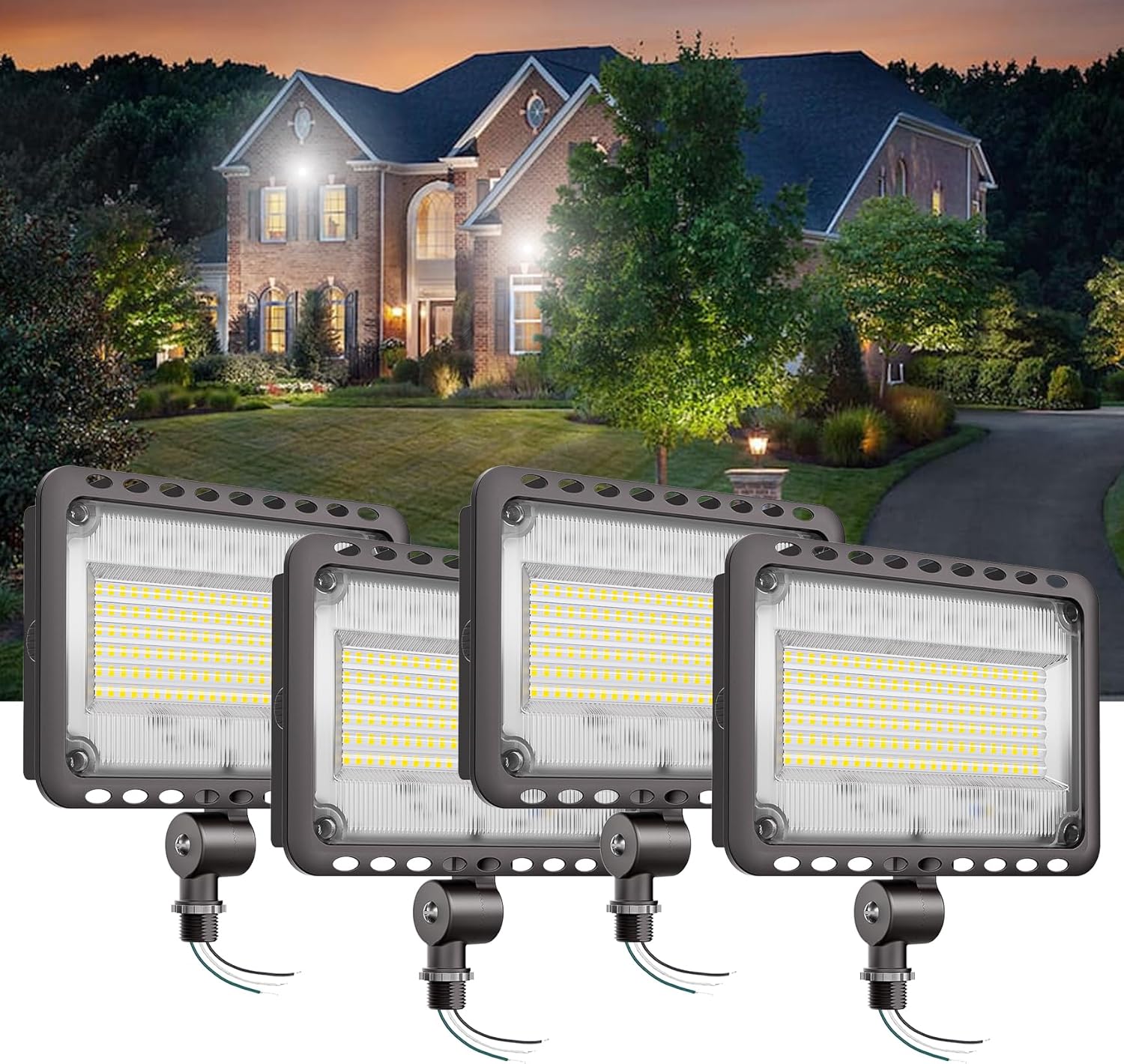CINOTON 120W LED Flood Lights for Outdoor Security Lighting