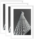 24x36 Poster Frame Set of 3 - White Frames with Optional 20x30 Mat