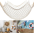 2mm Natural Cotton Fish Net Decoration 80in x 40in - Nautical Party