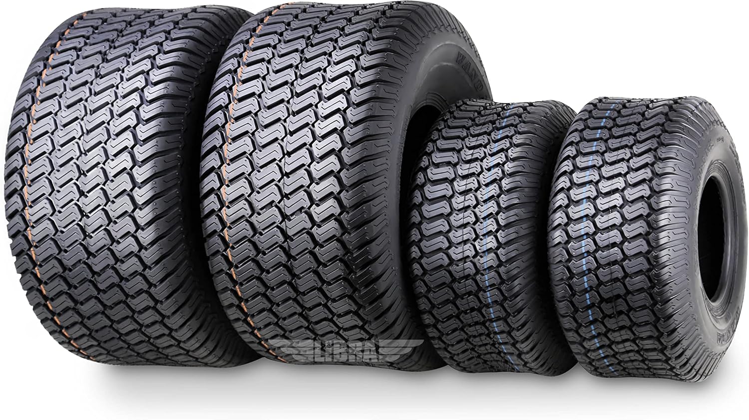WANDA 4 Pack 15x6-6 & 20x10-8 Ride Lawn Mower Turf Tires