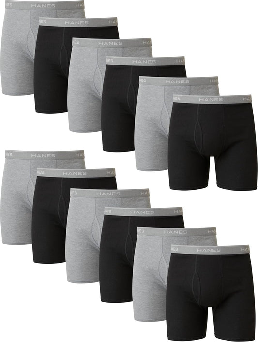 Hanes Men's Underwear Boxer Briefs Pack for Ultimate Comfort