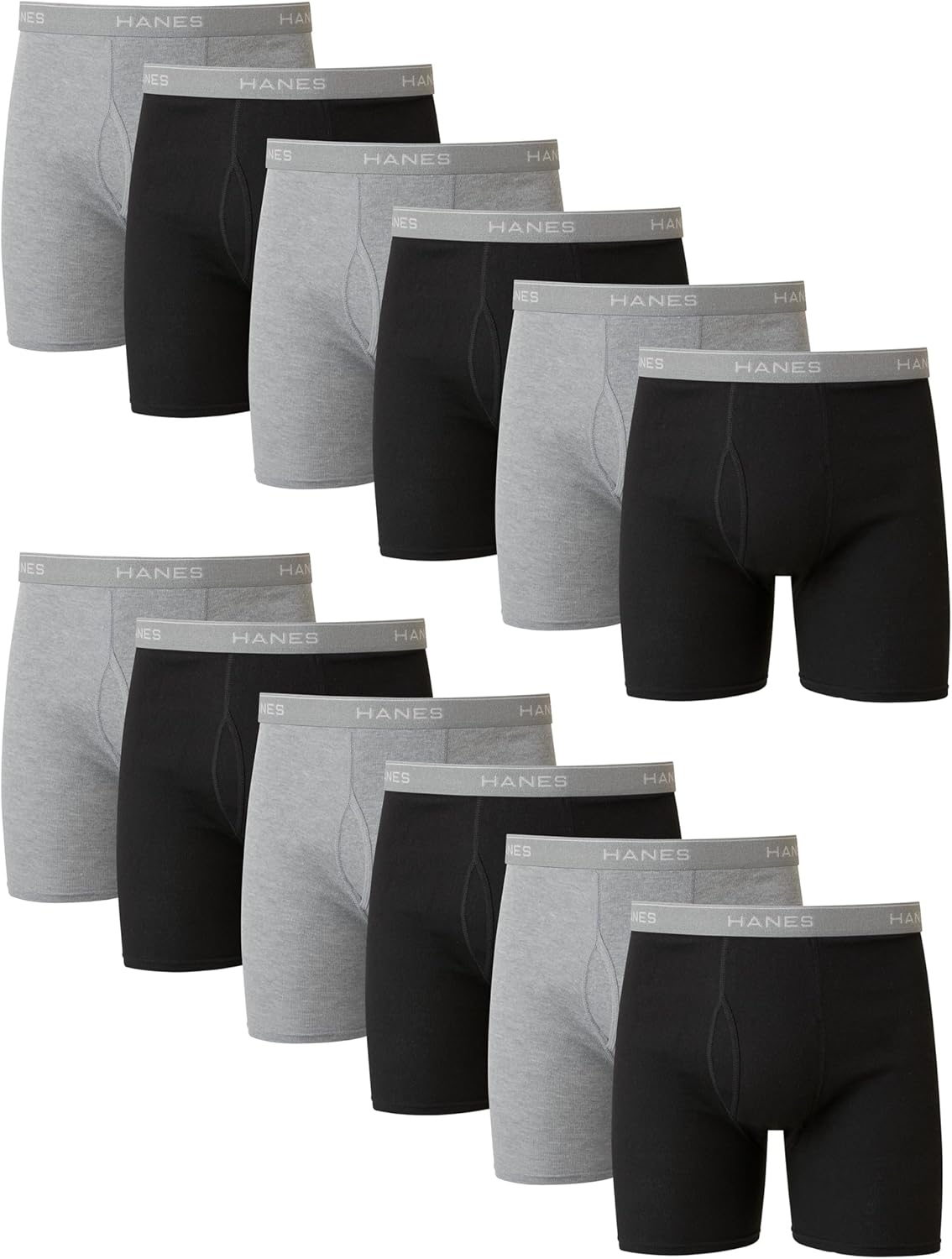 Hanes Boxer Briefs Cool Dri Moisture-Wicking Underwear for Men