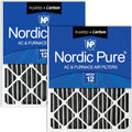 Nordic Pure 20x25x4 Pleated Air Filter MERV 12 - With Carbon