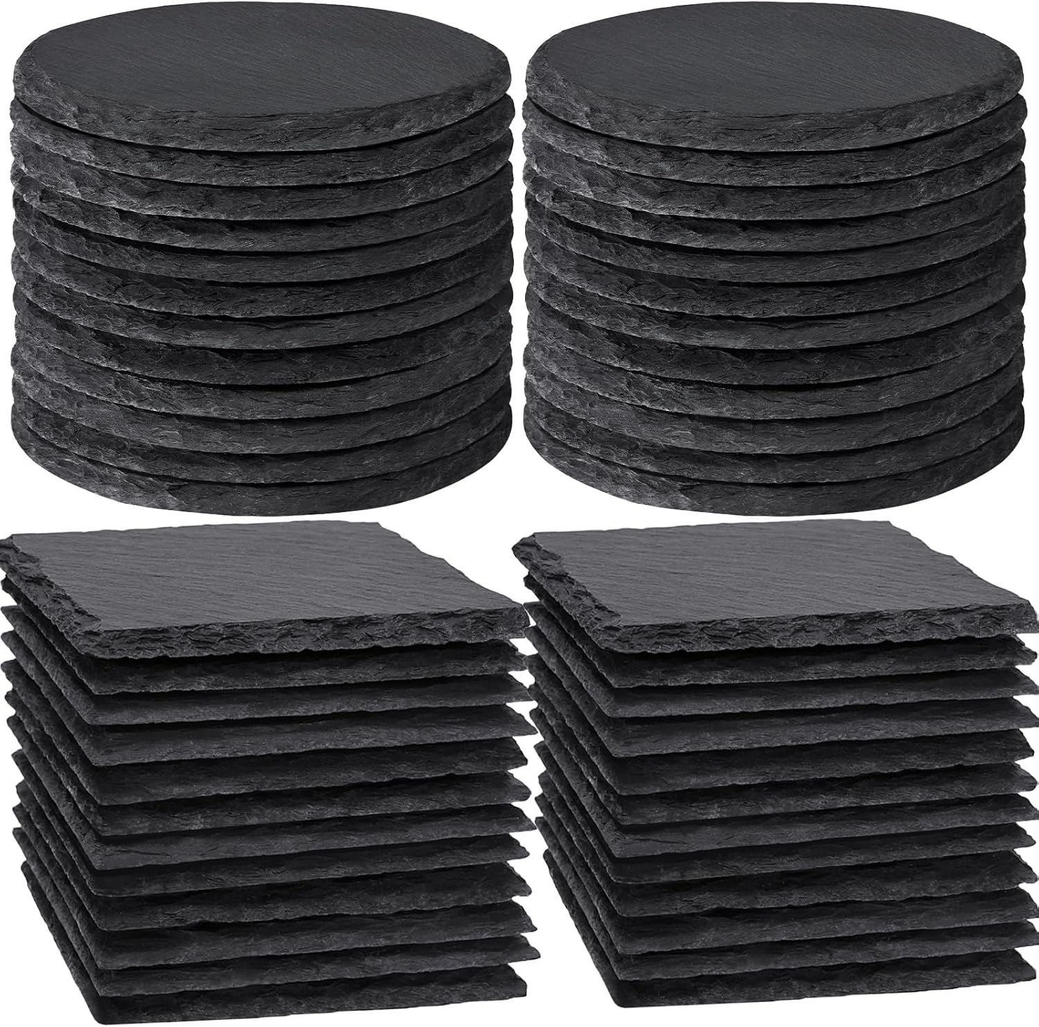 36 PCS Slate Coasters Bulk for Drinks - Perfect for Engraving