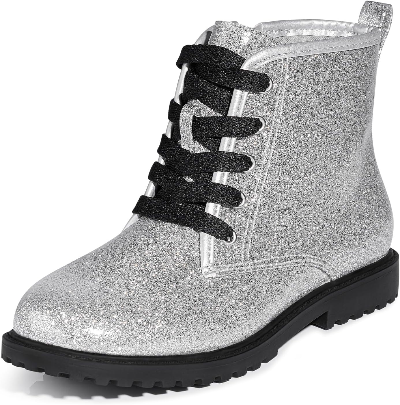 FITORY Girls Boys Ankle Combat Boots with Side Zipper Style