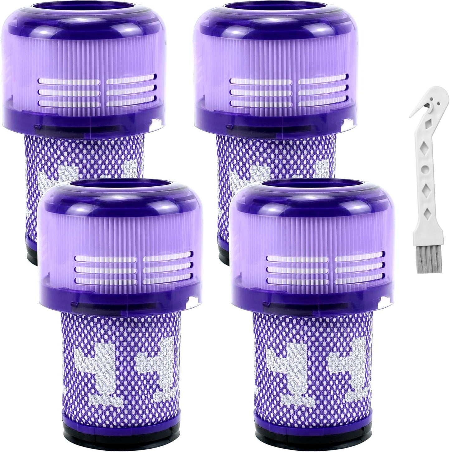 Dyson V12 Detect Slim Filter Kit, 4 Pack + Brush