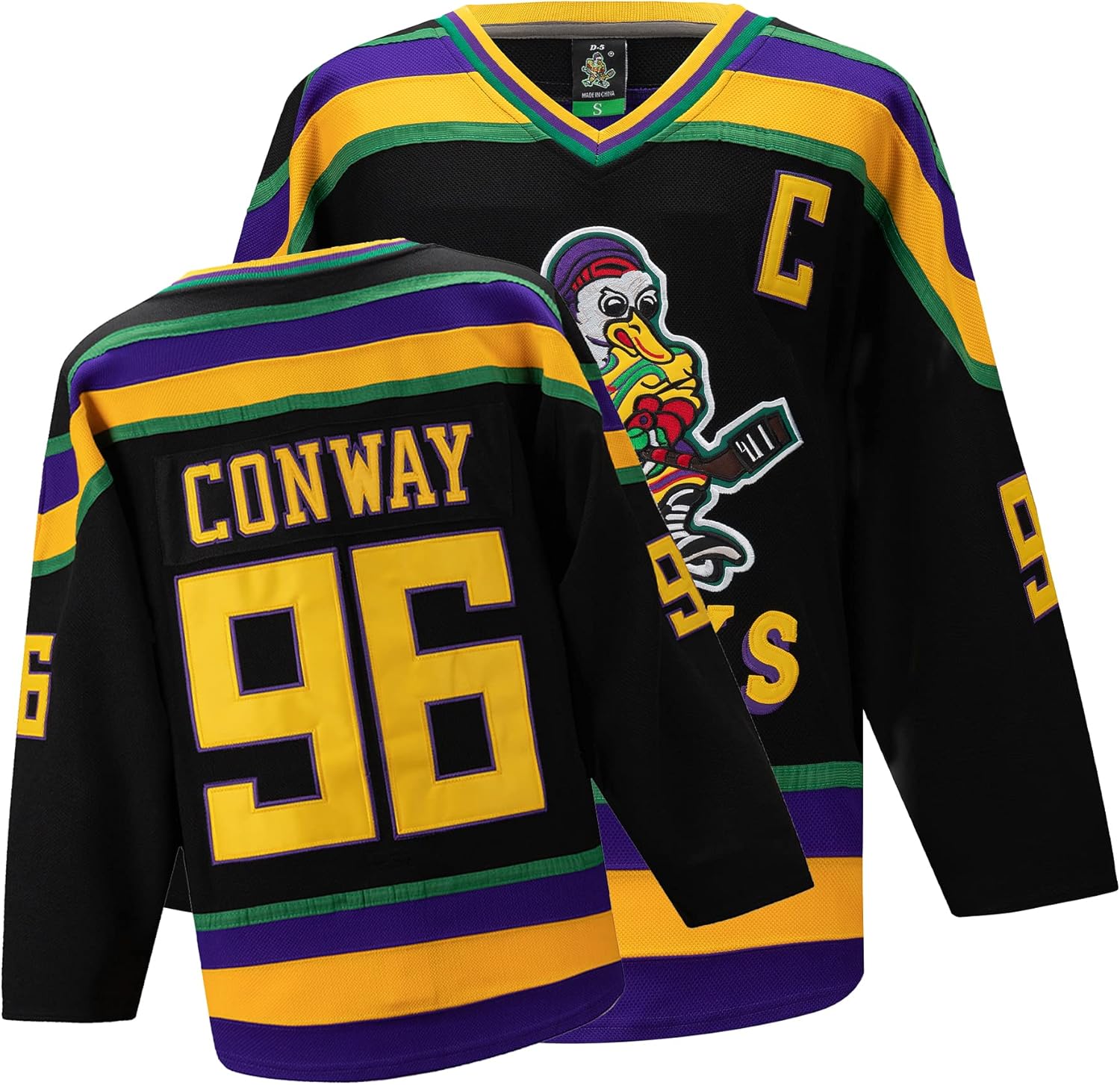 Mighty Ducks Jersey Movie Ice Hockey Jersey for Fans S-XXL