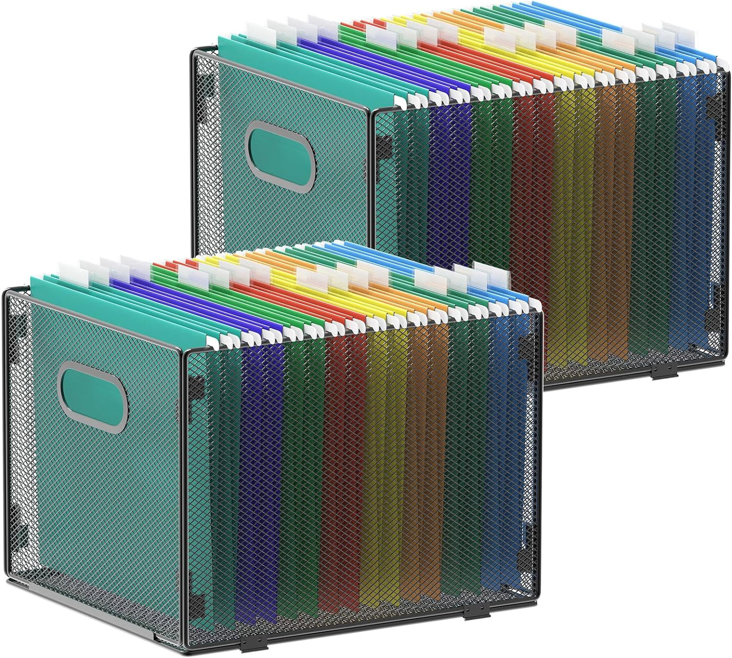 Hanging File Organizer Set of 2 for Letter Size Storage Needs