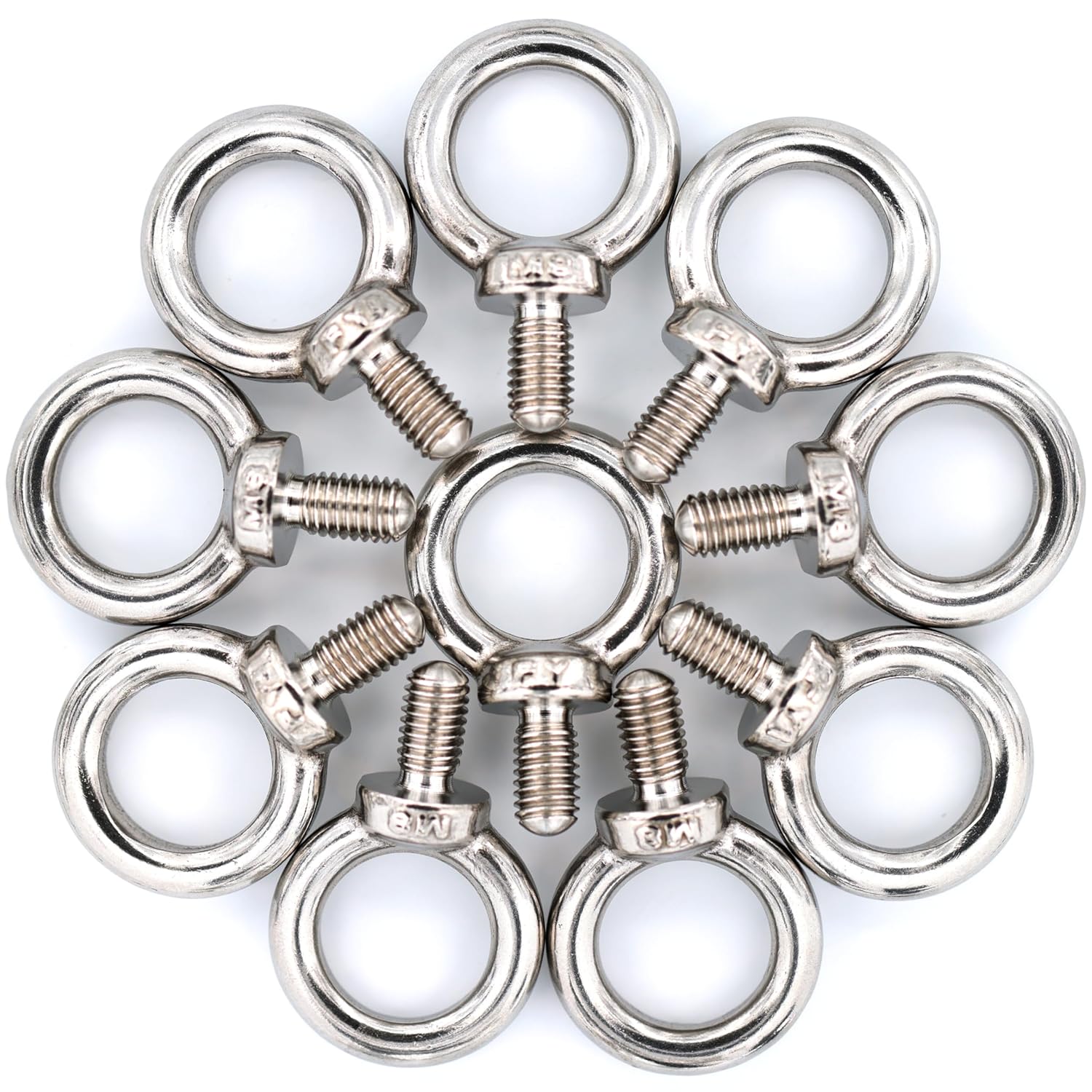 Stainless Steel Machinery Shoulder Lifting Eye Bolt M8 Set