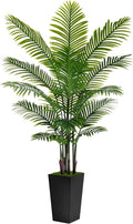 Artificial Palm Tree 6FT - Faux Areca Floor Plant with Tall Planter