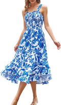 GRACE KARIN Summer Floral Boho Maxi Dress - Flowy Beachwear