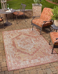 Outdoor Traditional Area Rug 6 ft 1 in x 9 ft - Durable Patio Accent