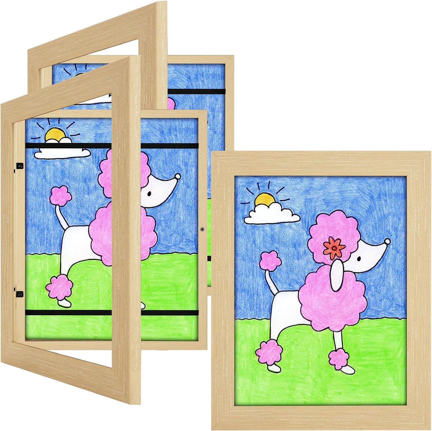 Kids Art Frames Set for Displaying Child Artwork and Crafts