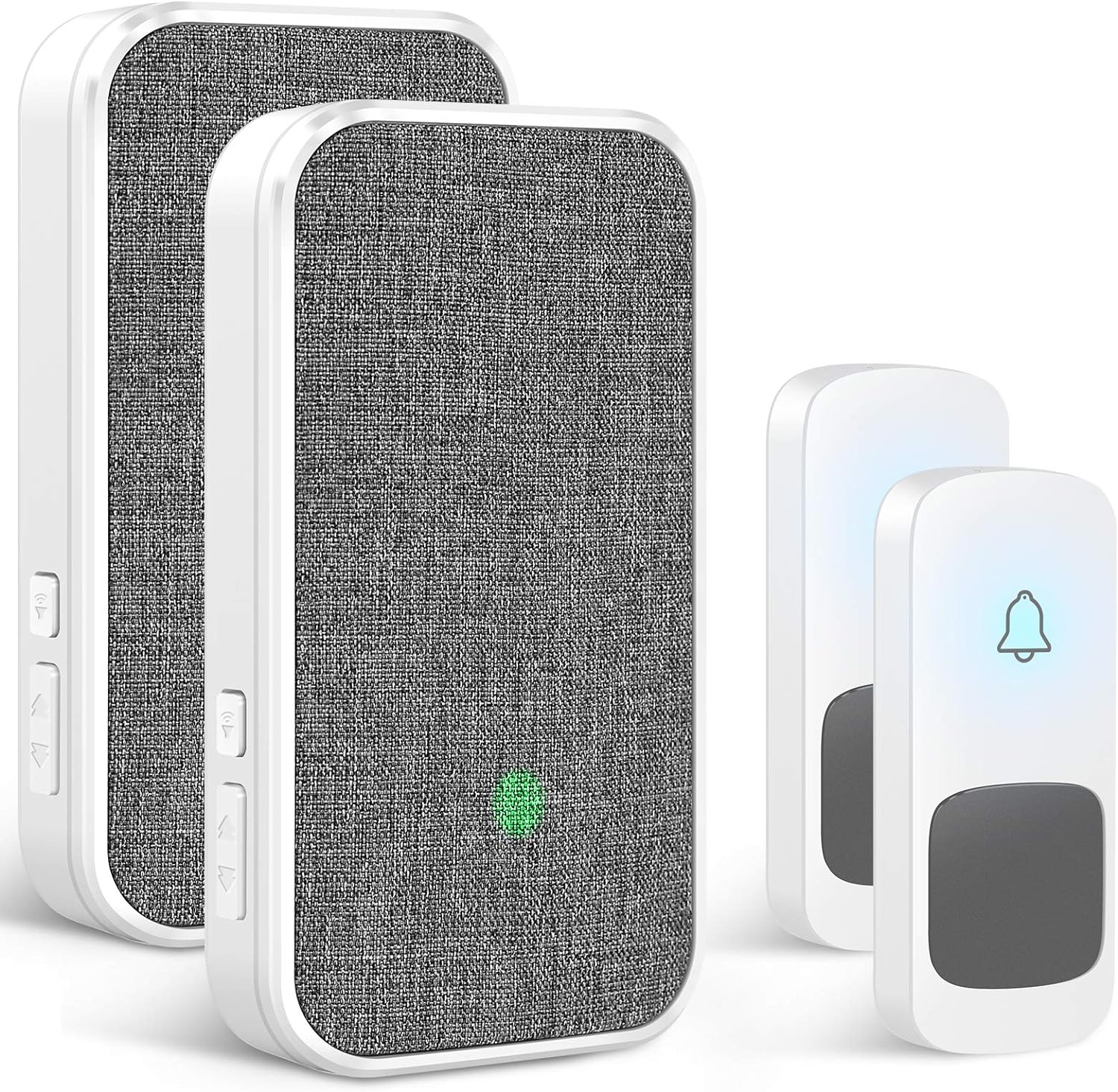 1300FT Long Range Wireless Doorbell Set with Fabric Finish
