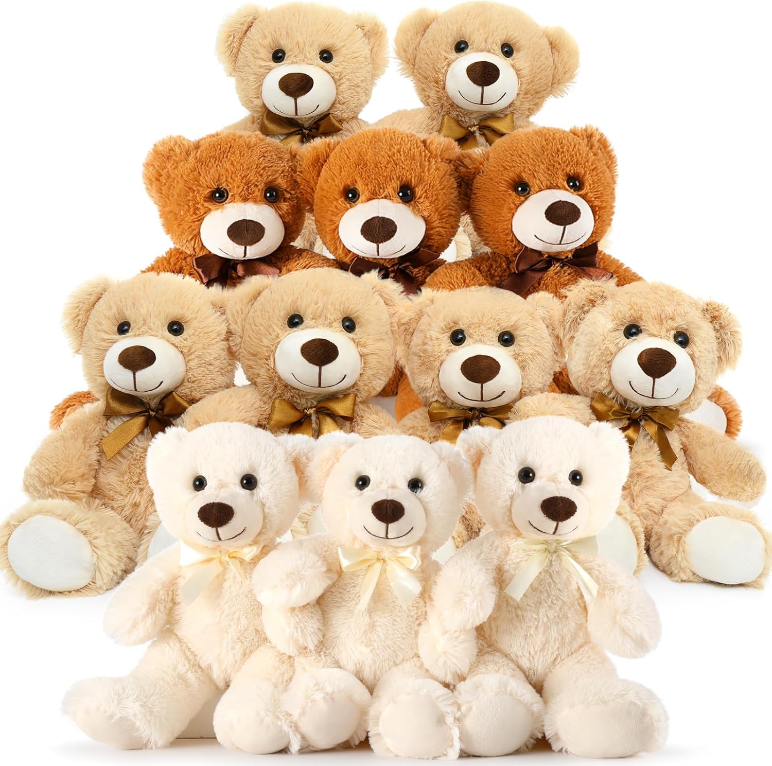MaoGoLan Bulk Teddy Bear Baby Shower 12 Packs Small Plush