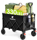 Collapsible Wagon with Wheels - 135L Folding Utility Cart