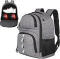 2 Ball Bowling Backpack for Men - Fits Shoes to US Size 16, Dual Ball