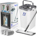 X3 Mop Flat Mop and Bucket Set - Separates Dirty and Clean Water