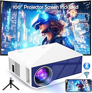 Portable Mini Projector with 5G WiFi and Bluetooth for Movies