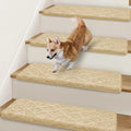 Bullnose Stair Treads Non Slip 9.5 in x 30 in - Reusable Peel & Stick