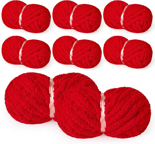 Jumbo Chenille Yarn for Knitting, Crocheting & Handcrafts
