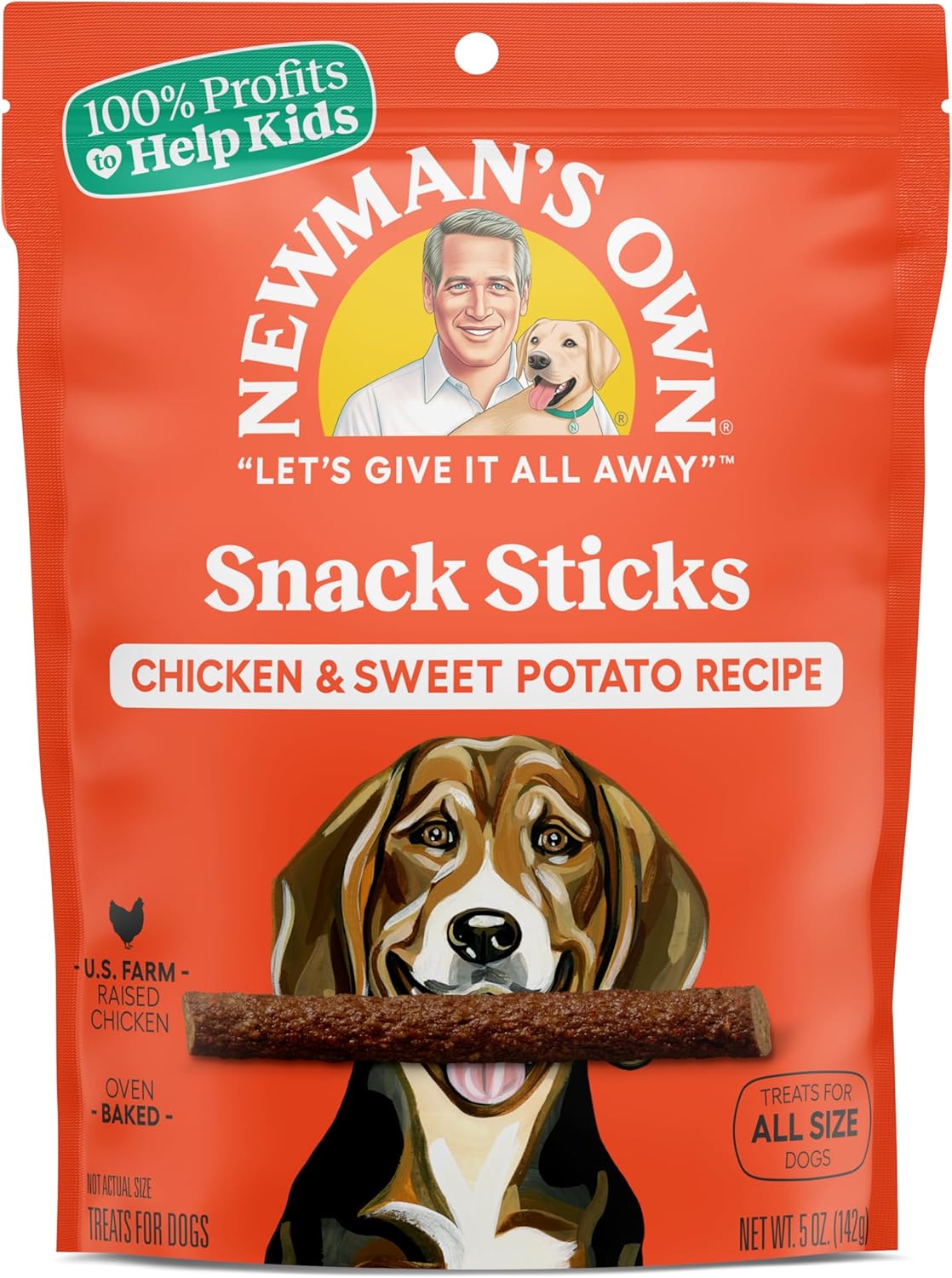 Newman's Own Snack Sticks for Dogs, Chicken & Sweet Potato Treats