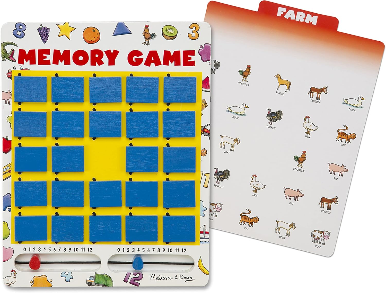 Melissa & Doug Wooden Memory Game - Road Trip Fun for Kids 5+