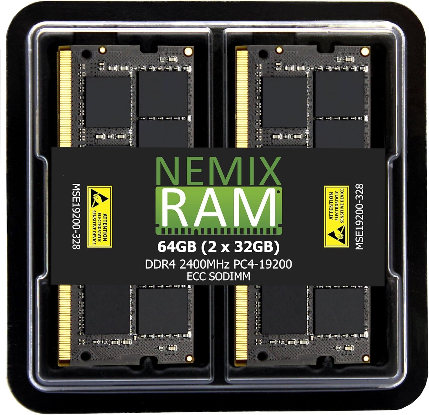 NEMIX RAM 64GB DDR4 2400MHZ ECC SODIMM Kit for Performance
