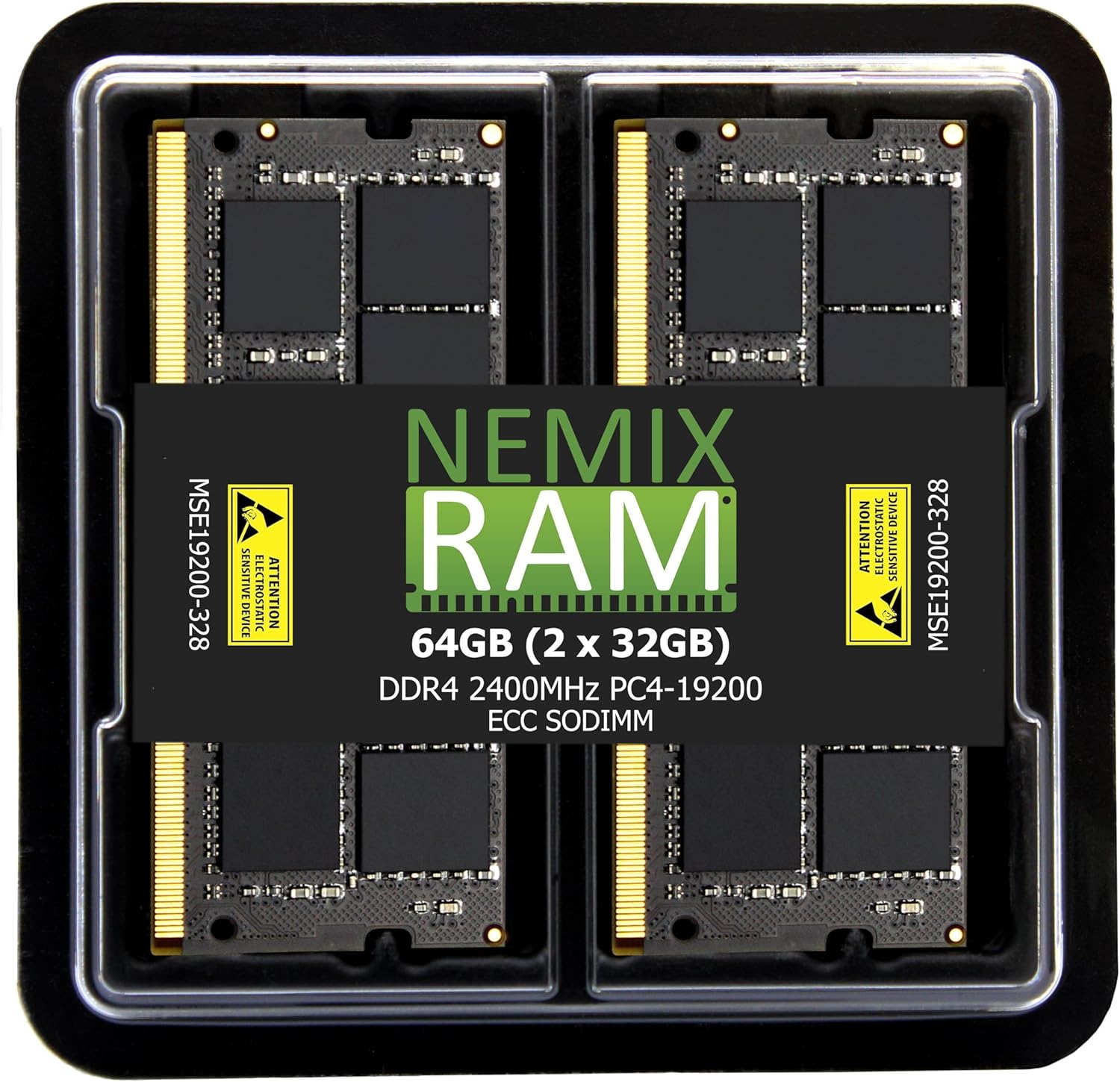 NEMIX RAM 64GB DDR4 2400MHZ ECC SODIMM Kit for Performance
