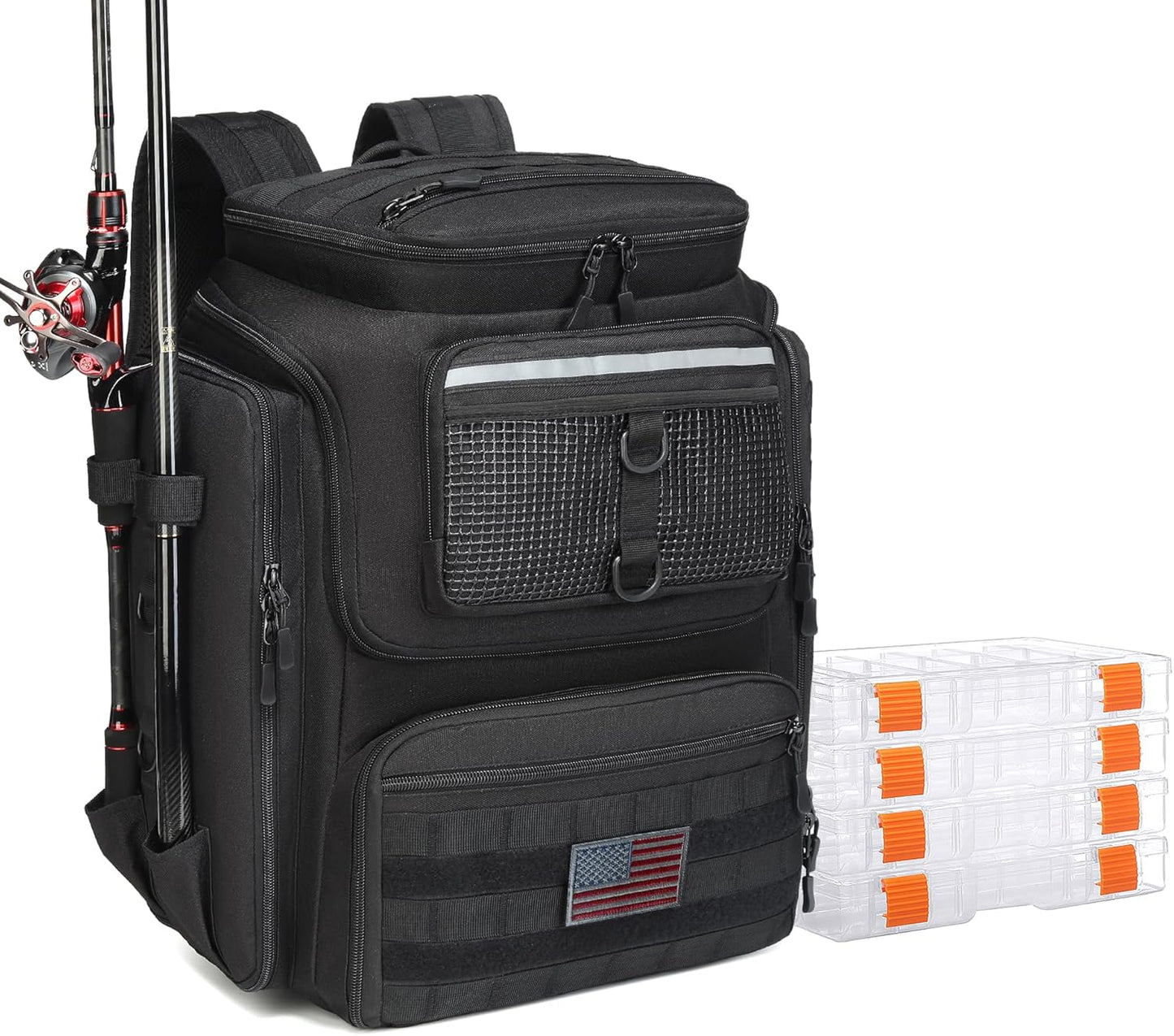 HAMBOLY Fishing Backpack with Rod Holders for Outdoor Adventures