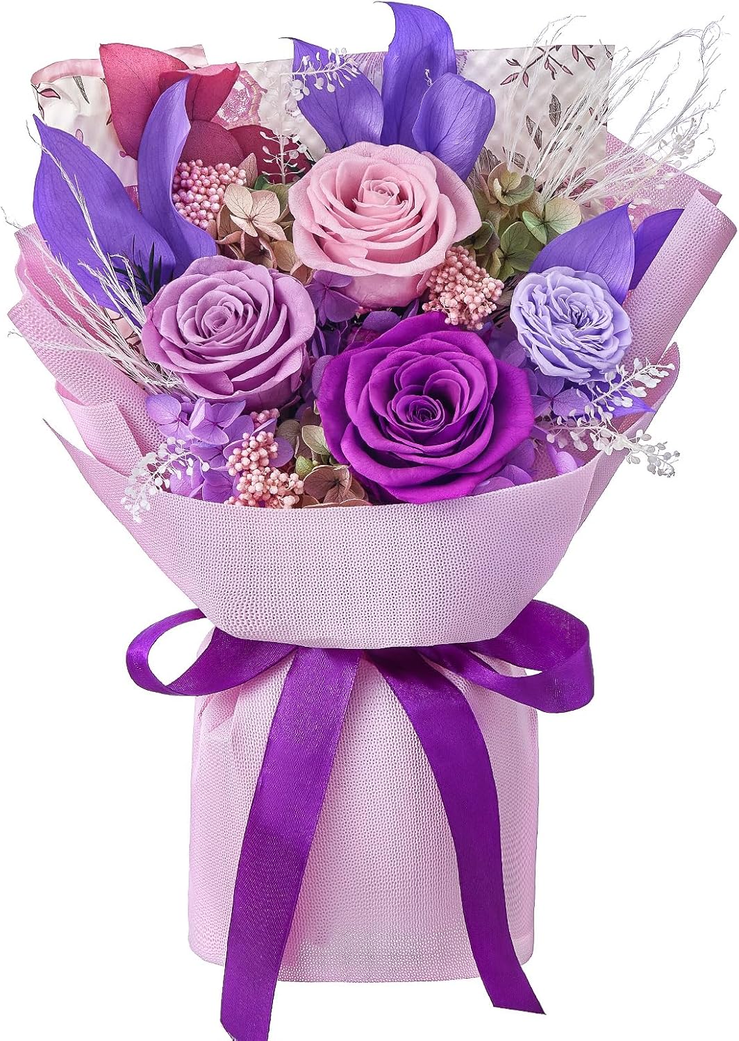 Mosstory Preserved Roses Bouquet for Women - Lasting Beauty Gifts