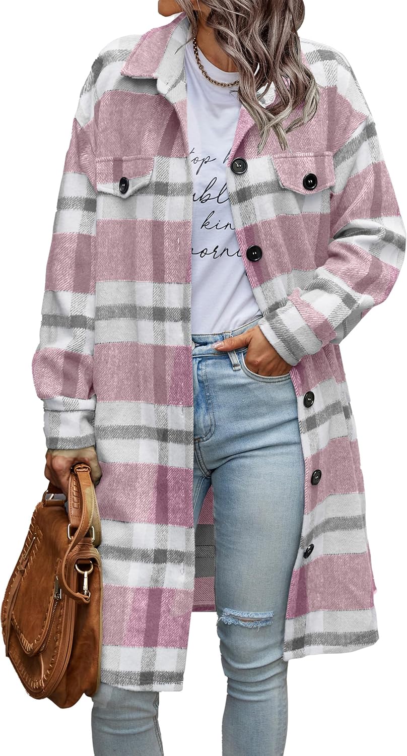 Womens Plaid Shacket Jacket for Fall Fashion 2025 Style