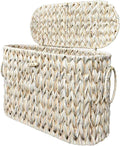Toilet Paper Basket Wicker Storage with Lid - Space-Saving Design