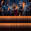60 Pack Orange Glow Fiber Optic Wands - Bulk LED Light Up Party Wands