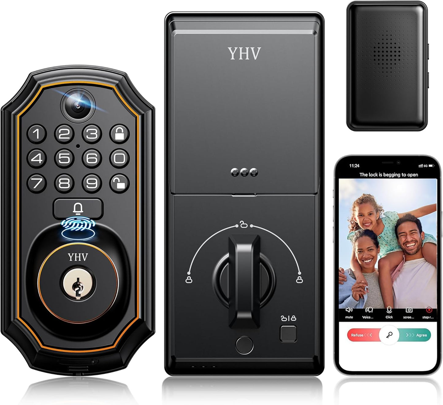 Keyless Entry Door Lock with Camera and Smart Features