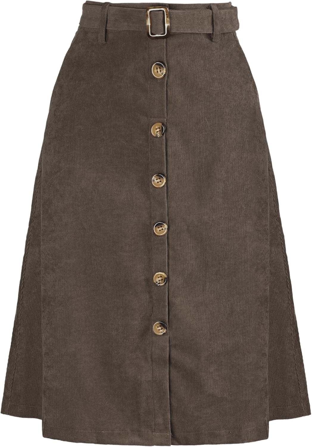 Allegra K Womens High Waist A-Line Corduroy Midi Skirt Review
