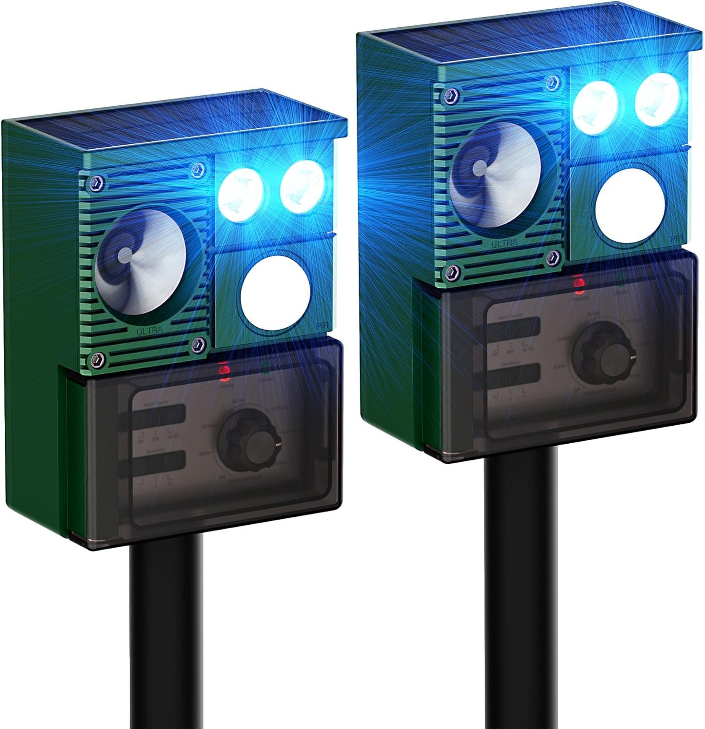 Ultrasonic Animal Repeller with Solar Power for Outdoor Use