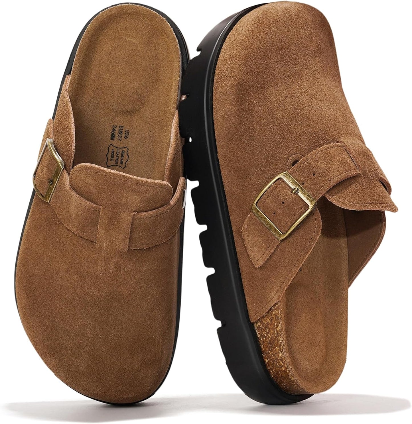 Project Cloud Genuine Leather Platform Clogs for Women 2025