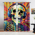 3D Skull Head Curtains - Spooky Style Upgrade!
