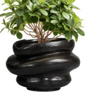 Ceramic Pots for Plants 11 Inch - Decorative Black Planter for Indoor